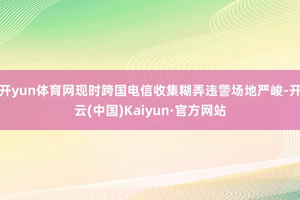 开yun体育网现时跨国电信收集糊弄违警场地严峻-开云(中国)Kaiyun·官方网站