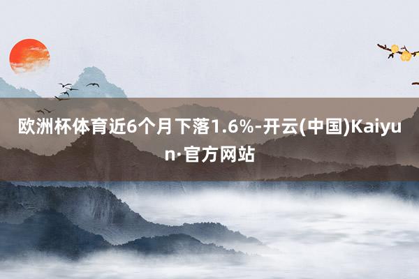 欧洲杯体育近6个月下落1.6%-开云(中国)Kaiyun·官方网站